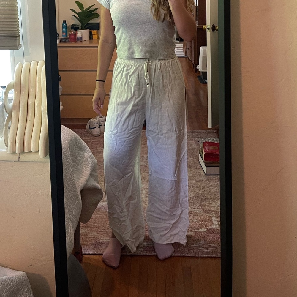 white lulus beach pants